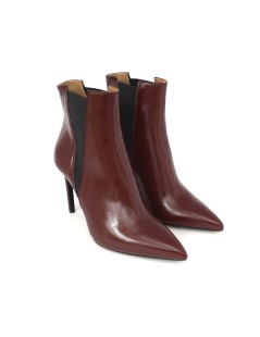 Noa Tronchetto Punta Tacco Spillo Elastici Laterali Naplak Bordeaux