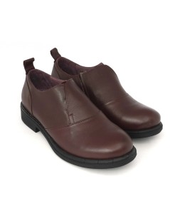 Bueno Slipon Francesina Donna Elastici Nappa Bordeaux