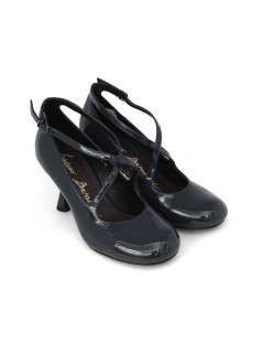 Luciano Barachini Decollette Charly Rocchetto Incrocio Naplak Blu Ottanio