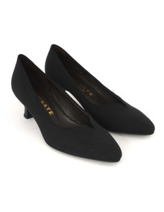 Brunate Decollette Punta Tacco Medio Tessuto Lux Nero