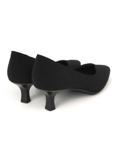 Brunate Decollette Punta Tacco Medio Tessuto Lux Nero