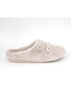 Grunland Ciabatta Teddy Peluche con Perle Malva