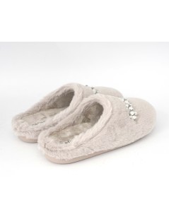 Grunland Ciabatta Teddy Peluche con Perle Malva