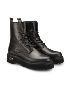 Cult Anfibio Slash1814 Platform Medio Pelle Nero