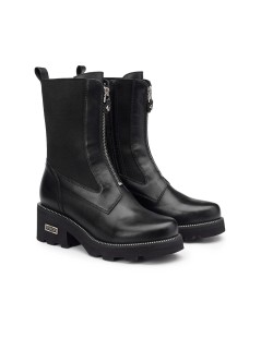 Cult Tronchetto Grace 3929  Tacco Zip Centrale Elastici Nero