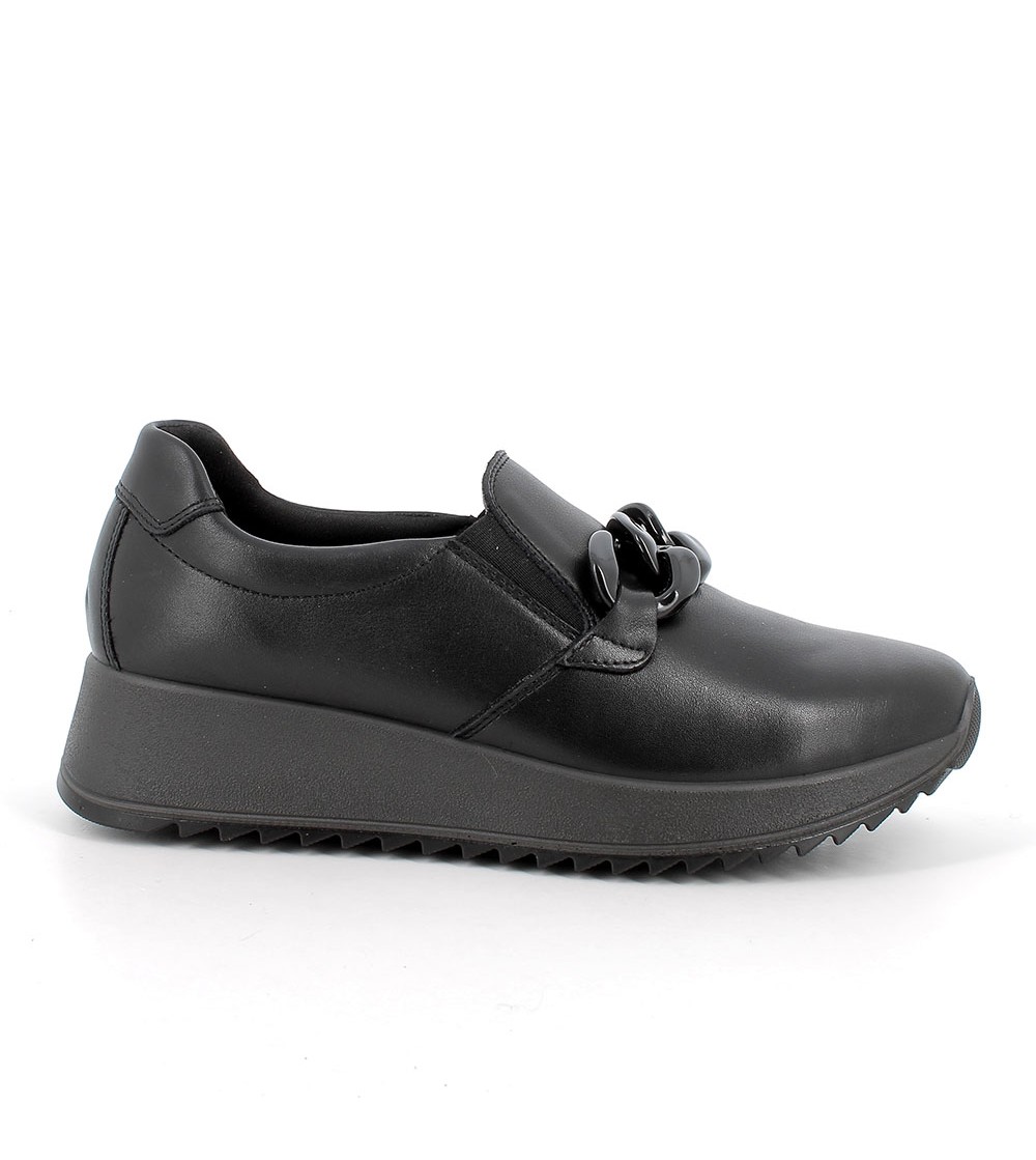 Enval Soft Slipon Sportivo Comfort Accessorio Nappa Nero