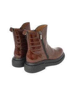 MOT-Clè Tronchetto Beatles 2 Zip Doppio Volume Nappa Castagno