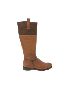 Carla De' Carla De' Medici Stivale Cavallerizza Tutto Pelle Moro Cuoio