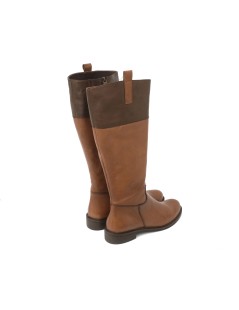 Carla De' Carla De' Medici Stivale Cavallerizza Tutto Pelle Moro Cuoio