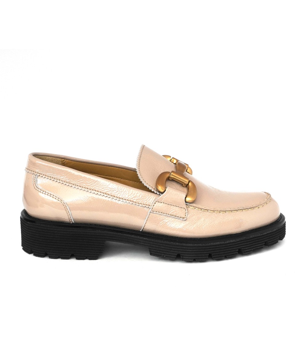 Triver Flight Mocassino College Accessorio Naplak Nude Rosa