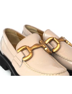 Triver Flight Mocassino College Accessorio Naplak Nude Rosa