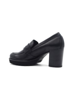 Callaghan Mocassino Jazz Tacco Plateau Alto Pelle Nero