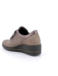 Enval Soft Sneakers Classic 2 Velcro Tessuto Elastic Taupe