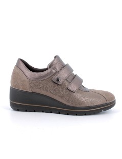 Enval Soft Sneakers Classic 2 Velcro Tessuto Elastic Taupe