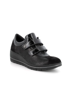 Enval Soft Sneakers Classic 2 Velcro Tessuto Elastic Nero