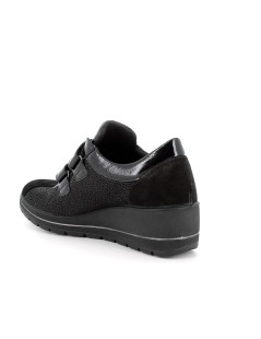 Enval Soft Sneakers Classic 2 Velcro Tessuto Elastic Nero