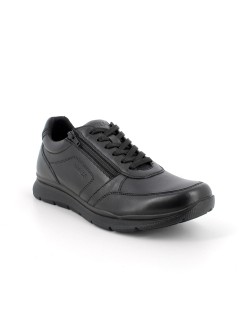 Enval Soft Sneakers Uomo Comfort Zip Laterale Nappa Nero