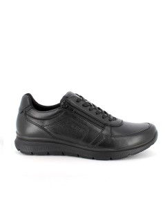 Enval Soft Sneakers Uomo Comfort Zip Laterale Nappa Nero
