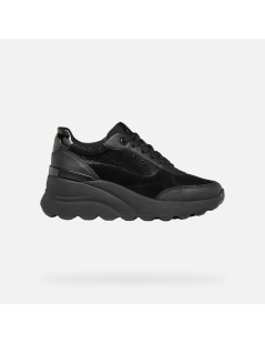 Geox Sneakers Zeppa Media Dettagli Laminati Nero