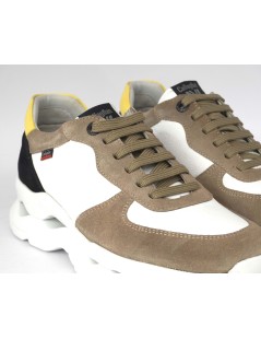 Callaghan Sneakers Uomo Mare Doppio Volume Camoscio Bianco Pietra