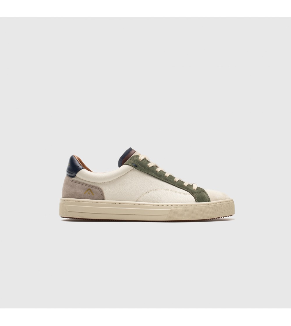 Ambitious Sneakers Cassetta Anopolis Pelle Bianco Verde