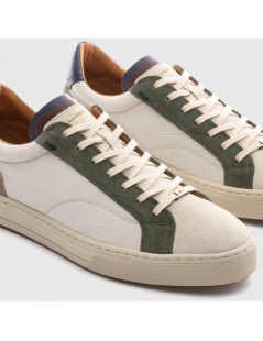 Ambitious Sneakers Cassetta Anopolis Pelle Bianco Verde