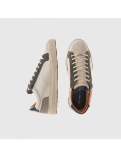 Ambitious Sneakers Cassetta Anopolis Pelle Bianco Verde