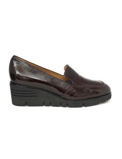 Donna Soft Mocassino Slipon Zeppa Media Naplak Bordeaux