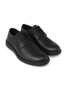 Enval Soft Stringate Derby Classic Comfort Nero Nappa