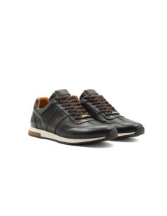 Ambitious Sneakers Slow Balance Artigianali Pelle Antracite