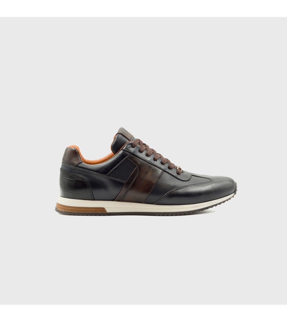 Ambitious Sneakers Slow Balance Artigianali Pelle Antracite