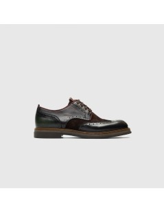 Ambitious Stringate Derby Brogues Coda Rondine Pelle Marrone