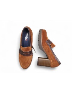 Callaghan Mocassino Jazz Tacco Plateau Alto Camoscio Arabica