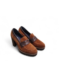 Callaghan Mocassino Jazz Tacco Plateau Alto Camoscio Arabica