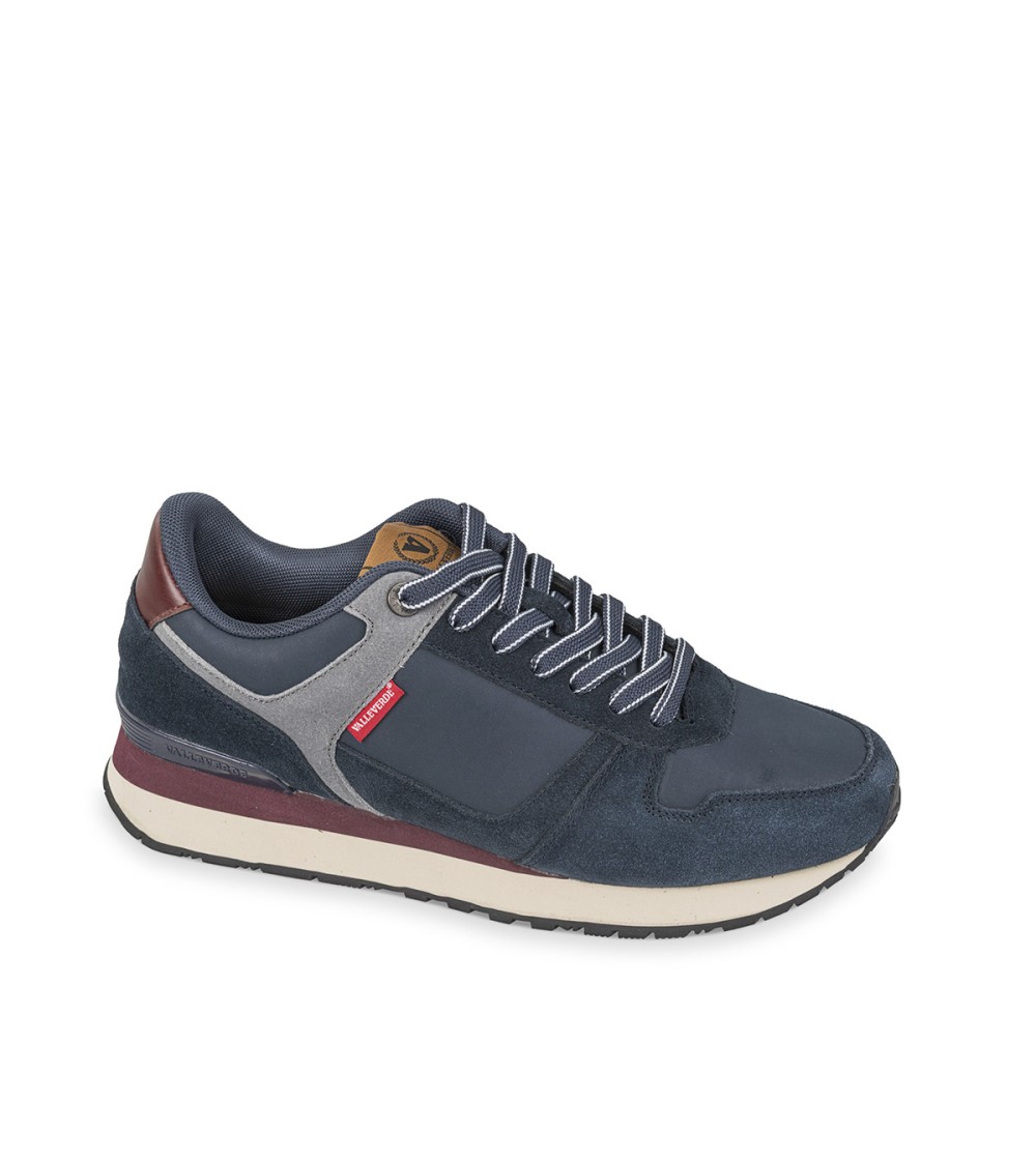 Valleverde Sneakers Uomo Balance Memory Camoscio Navy