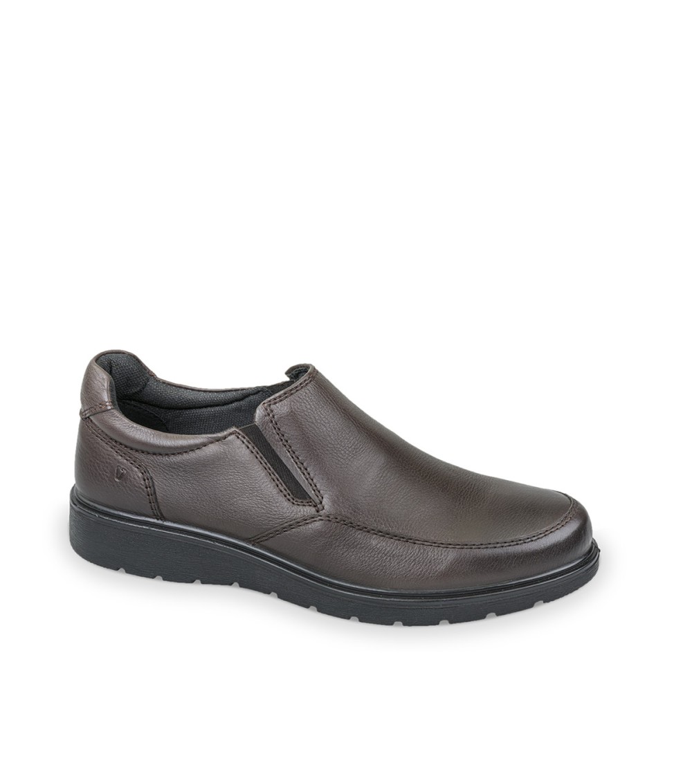 Valleverde Mocassino Slipon Classic 2 Elastico Pelle Castagno