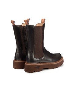 Docksteps Tronchetto Montreal Elastici Zip Pelle Marrone