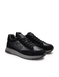Guardiani Sneakers Balance Oracle Pelle Camoscio Nero