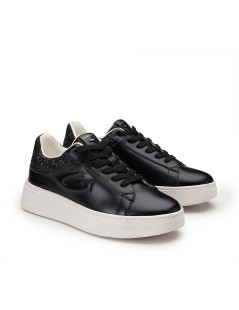 Guardiani Sneakers New Era Colletto Glitter Pelle Nero