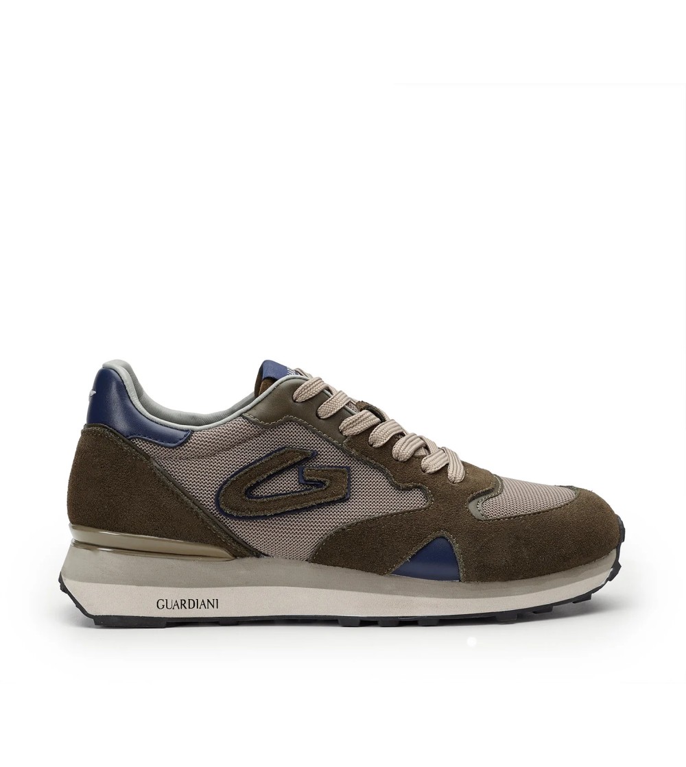 Guardiani Sneakers Wen Uomo Balance Camoscio Verde Grigio
