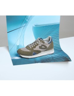 Guardiani Sneakers Wen Uomo Balance Camoscio Verde Grigio
