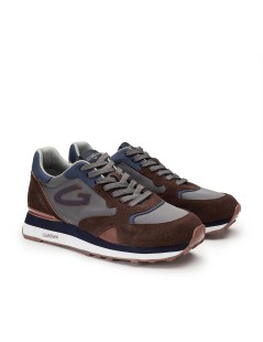 Guardiani Sneakers Wen Uomo Balance Camoscio Blu Marrone