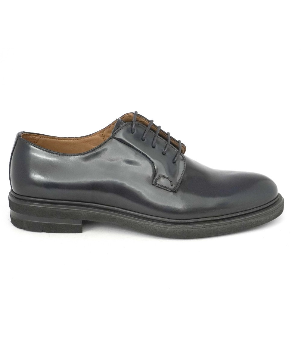 Franco Fedele Stringate Derby Fondo Light Spazzolato Nero