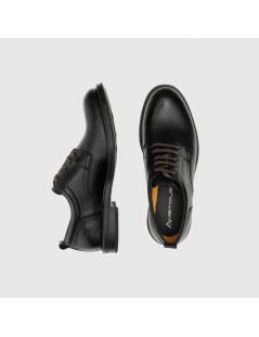 Ambitious Stringate Luke Derby Liscio Pelle Nero