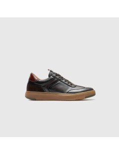 Ambitious Sneakers Aktif Cassetta Fondo Brown Pelle Testa di Moro