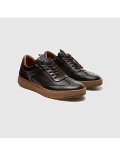 Ambitious Sneakers Aktif Cassetta Fondo Brown Pelle Testa di Moro