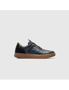 Ambitious Sneakers Aktif Cassetta Fondo Brown Pelle Blu Navy
