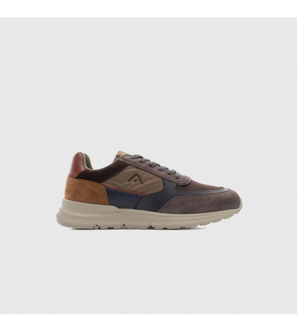 Ambitious Sneakers Arrow Tessuto Camoscio Marrone Multi