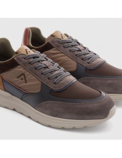Ambitious Sneakers Arrow Tessuto Camoscio Marrone Multi