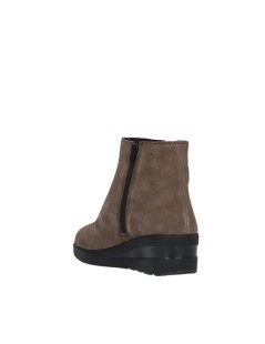 Cinzia Soft Tronchetti Comfort Agile Zeppa Doppia Zip Camoscio Visone